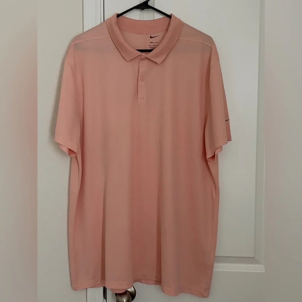 Nike Men's Light Pink Polo Shirt